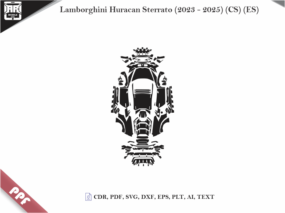 Lamborghini Huracan Sterrato (2023 - 2025) (CS) (ES) Car Body PPF Cutting Template