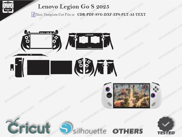 Lenovo Legion Go S 2025 Skin Template Vector Cut File