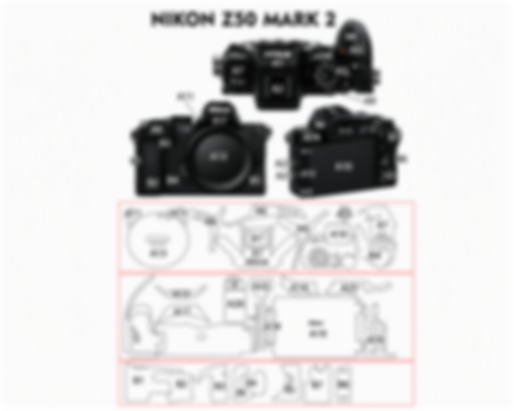 Nikon Z50 Mark II Skin Template Vector Cut File