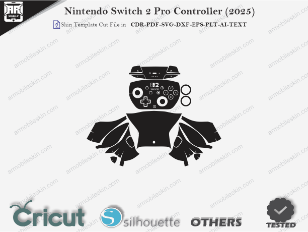Nintendo Switch 2 Pro Controller (2025) 5G Skin Template Vector Cut File