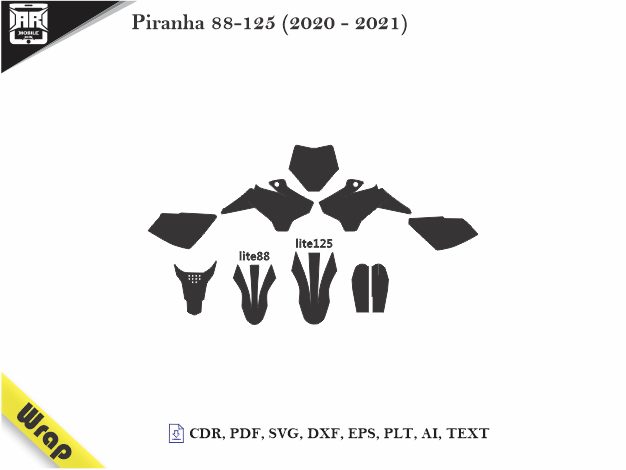 Piranha 88-125 (2020 – 2021) Vinyl Wrap Template