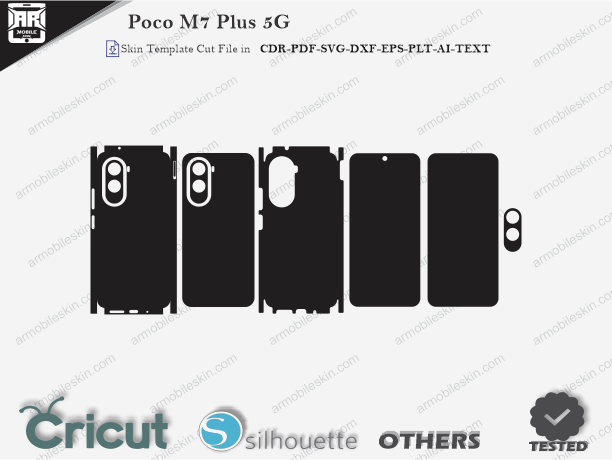 Poco M7 Plus 5G Skin Template Vector Cut File