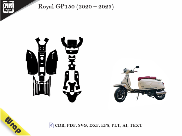 Royal GP150 (2020 – 2023) VInyl Wrap Template