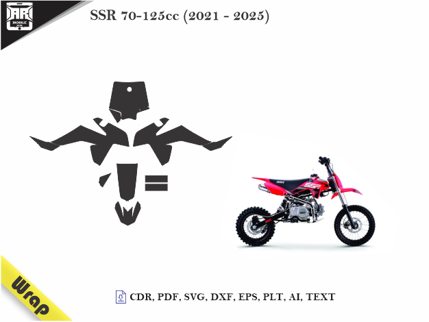 SSR 70-125cc (2021 – 2025) Vinyl Wrap Template