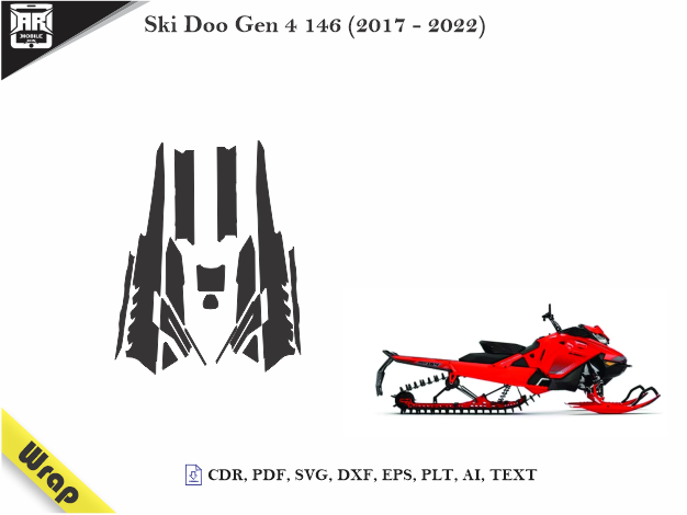 Ski Doo Gen 4 146 (2017 – 2022) Vinyl Wrap Template