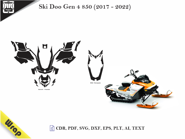 Ski Doo Gen 4 850 (2017 – 2022) Vinyl Wrap Template