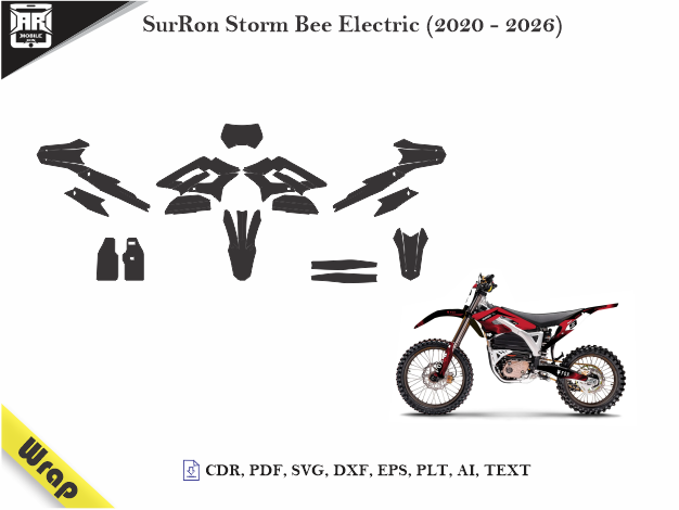 SurRon Storm Bee Electric (2020 – 2026) Vinyl Wrap Template