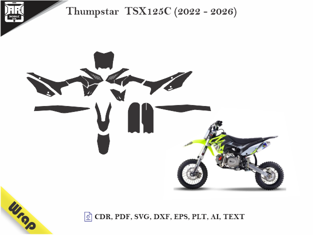 Thumpstar TSX 125C (2022 – 2026) Vinyl Wrap Template