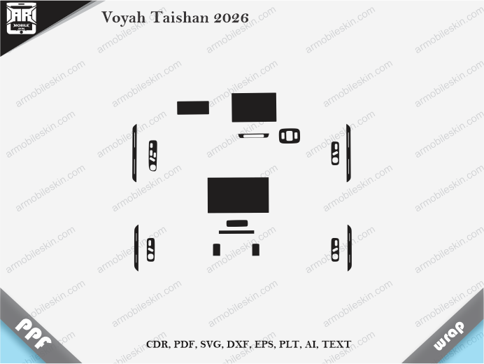 Voyah Taishan 2026 Car Interior PPF or Wrap Template