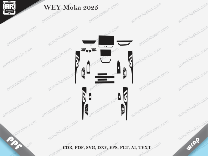 WEY Moka 2025 Car Interior PPF or Wrap Template