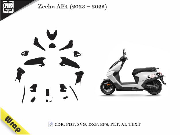 Zeeho AE4 (2023 – 2025) VInyl Wrap Template