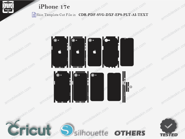 iPhone 17e Skin Template Vector Cut File