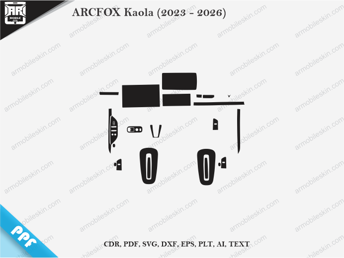 ARCFOX Kaola (2023 – 2026) Car Interior PPF or Wrap Template