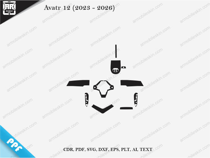 Avatr 12 (2023 - 2026) Car Interior PPF or Wrap Template