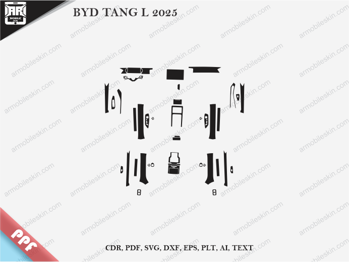 BYD TANG L 2025 Car Interior PPF or Wrap Template