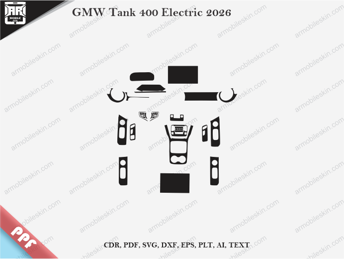 GMW Tank 400 Electric 2026 Car Interior PPF or Wrap Template