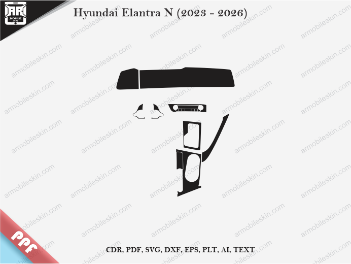 Hyundai Elantra N (2023 - 2026) Car Interior PPF or Wrap Template