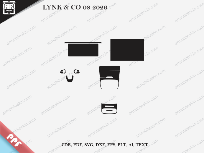 LYNK & CO 08 2026 Car Interior PPF or Wrap Template