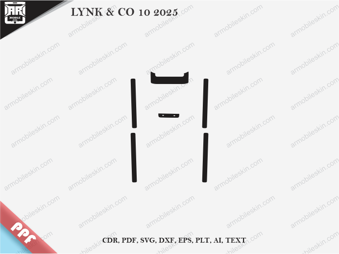 LYNK & CO 10 2025 Car Interior PPF or Wrap Template
