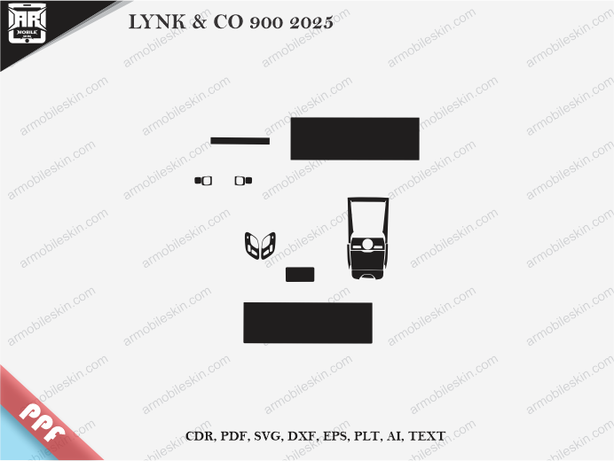 LYNK & CO 900 2025 Car Interior PPF or Wrap Template