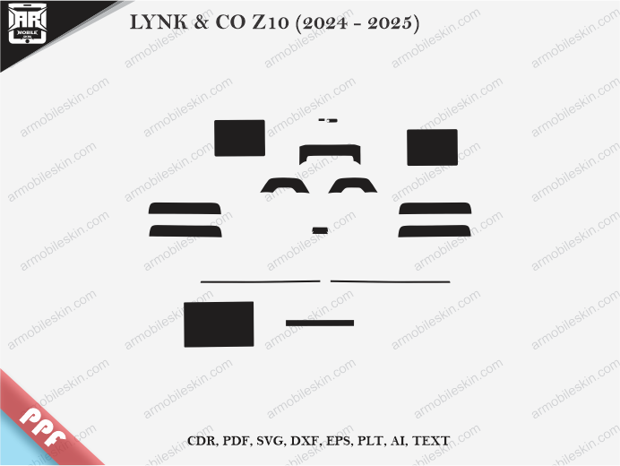 LYNK & CO Z10 (2024 - 2025) Car Interior PPF or Wrap Template