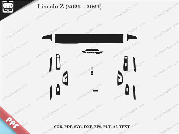 Lincoln Z (2022 - 2024) Car Interior PPF or Wrap Template