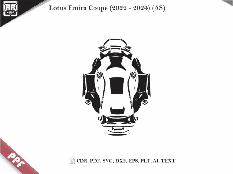 Lotus Emira Coupe (2022 – 2024) (AS) Full Car Body PPF Cutting Template