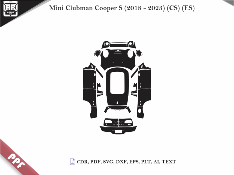 Mini Clubman Cooper S (2018 - 2023) (CS) (ES) Car Body PPF Cutting Template