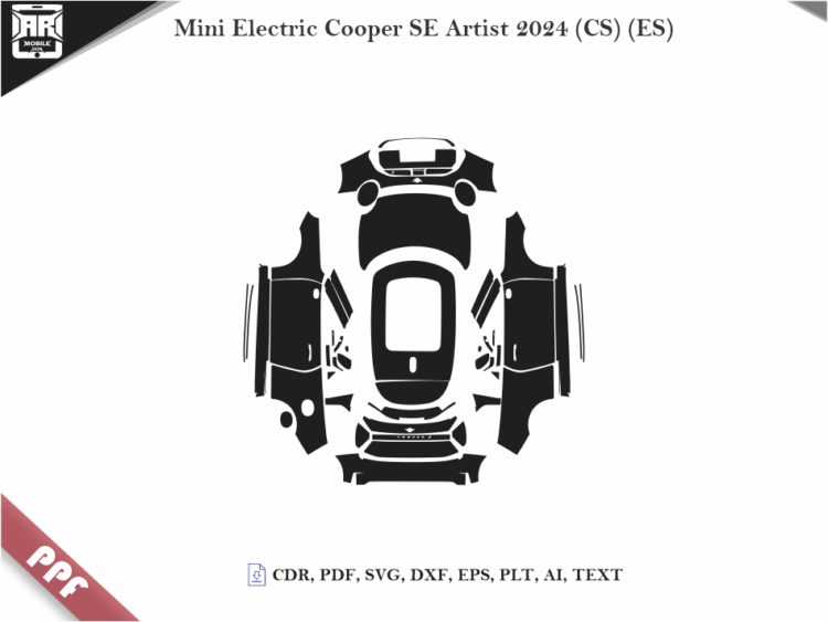 Mini Electric Cooper SE Artist 2024 (CS) (ES) Full Car Body PPF Cutting Template