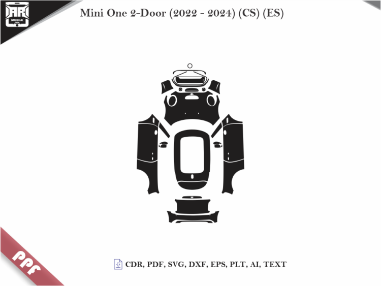 Mini One 2-Door (2022 – 2024) (CS) (ES) Full Car Body PPF Cutting Template