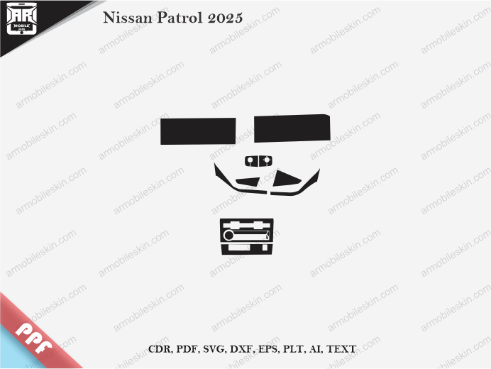 Nissan Patrol 2025 Car Interior PPF or Wrap Template