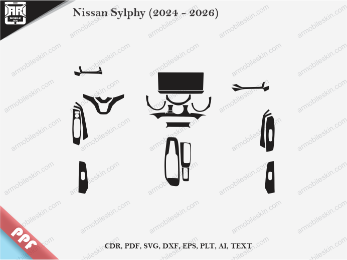 Nissan Sylphy (2024 – 2026) Car Interior PPF or Wrap Template