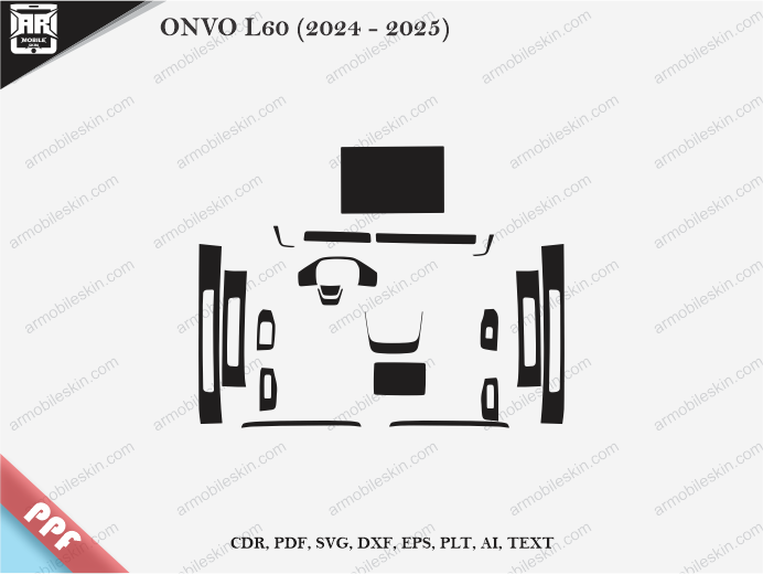 ONVO L60 (2024 – 2025) Car Interior PPF or Wrap Template