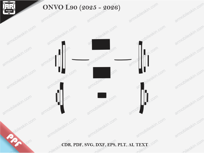 ONVO L90 (2025 – 2026) Car Interior PPF or Wrap Template