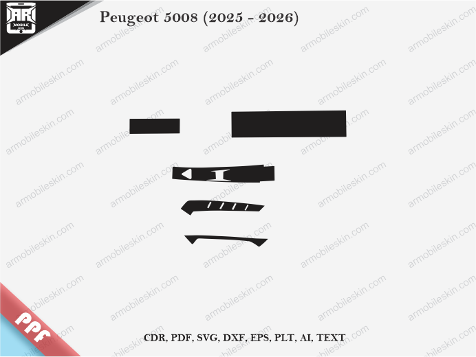 Peugeot 5008 (2025 – 2026) Car Interior PPF or Wrap Template