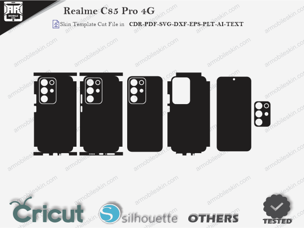 Realme C85 Pro 4G Skin Template Vector Cut File