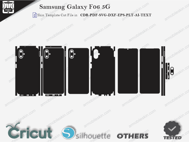 Samsung Galaxy F06 5G Skin Template Vector Cut File