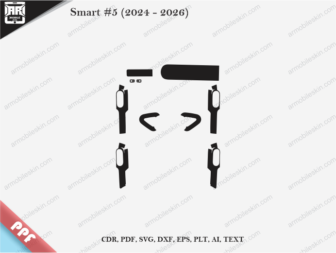 Smart #5 (2024 – 2026) Car Interior PPF or Wrap Template