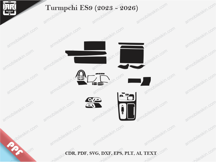 Turmpchi ES9 (2023 – 2026) Car Interior PPF or Wrap Template