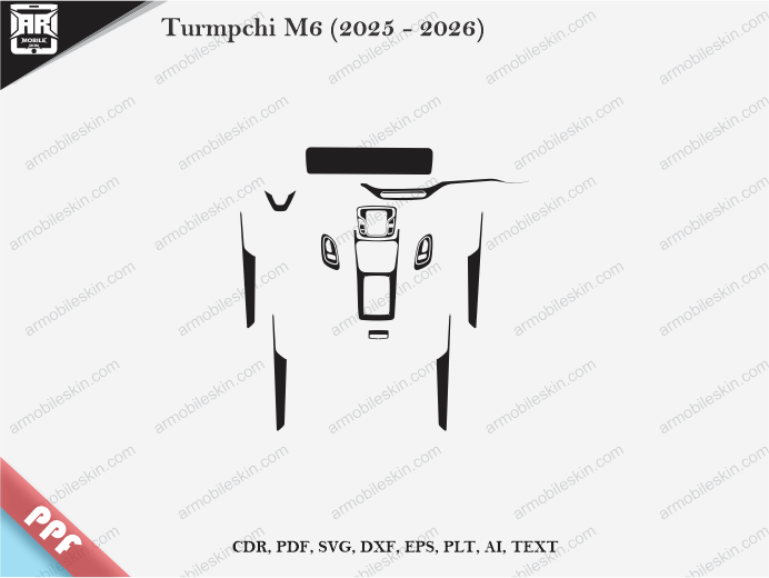 Turmpchi M6 (2025 – 2026) Car Interior PPF or Wrap Template