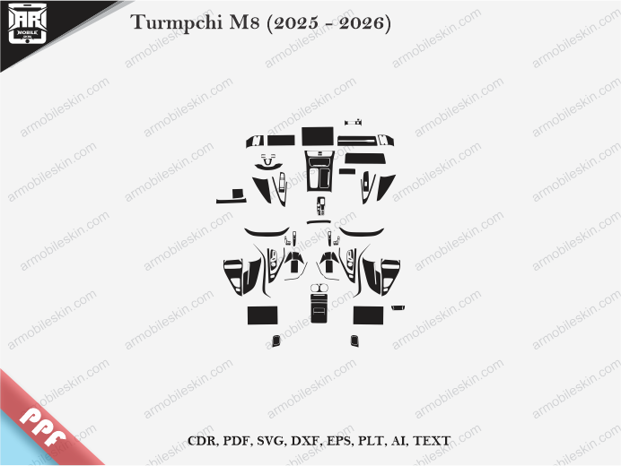 Turmpchi M8 (2025 – 2026) Car Interior PPF or Wrap Template