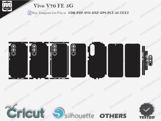 Vivo V70 FE 5G Skin Template Vector Cut File