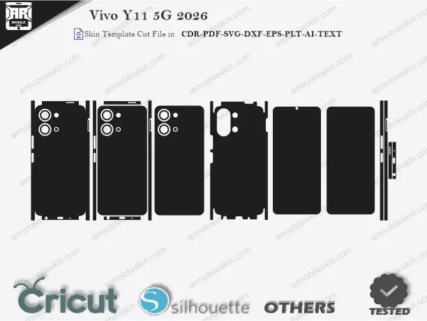 Vivo Y11 5G 2026 Skin Template Vector Cut File