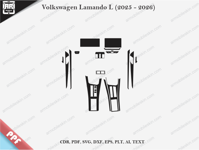 Volkswagen Lamando L (2025 - 2026) Car Interior PPF or Wrap Template