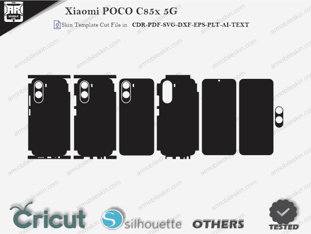 Xiaomi POCO C85x 5G Skin Template Vector