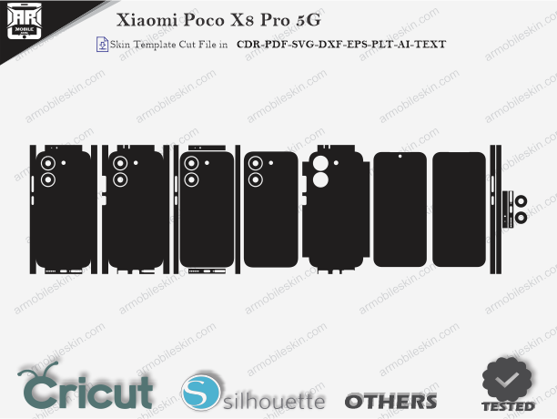 Xiaomi Poco X8 Pro 5G Skin Template Vector
