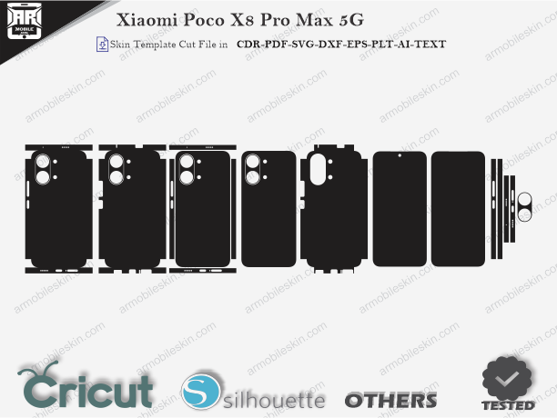 Xiaomi Poco X8 Pro Max 5G Skin Template Vector