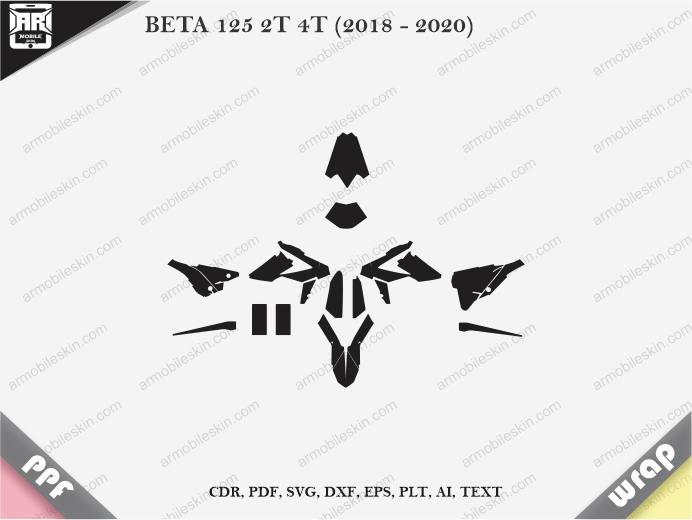 BETA 125 2T 4T (2018 – 2020) Wrap Skin Template Vector