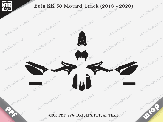 Beta RR 50 Motard Track (2018 – 2020) Wrap Skin Template Vector