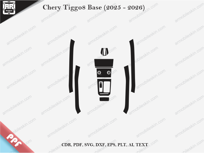 Chery Tiggo8 Base (2025 - 2026) Car Interior PPF or Wrap Template